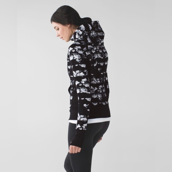 Women’s Lululemon Athletica Scuba Hoodie II Dream Rose black & white sz‎ 4 - Picture 13 of 14